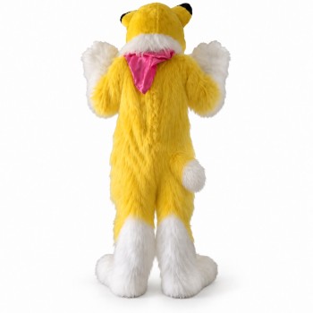 Yellow Husky Mascot Costume