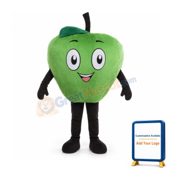 Cyan Apple Mascot Costume