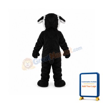 White & Black Dog Mascot Costume