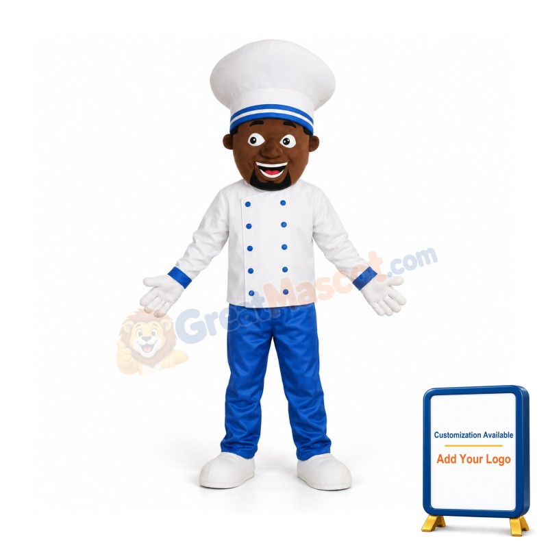 Chocolate Chef Uncle Mascot Costume