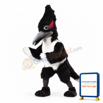 Black & White Roadrunner Mascot Costume
