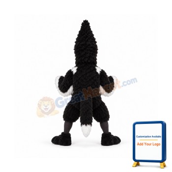 Black & White Roadrunner Mascot Costume