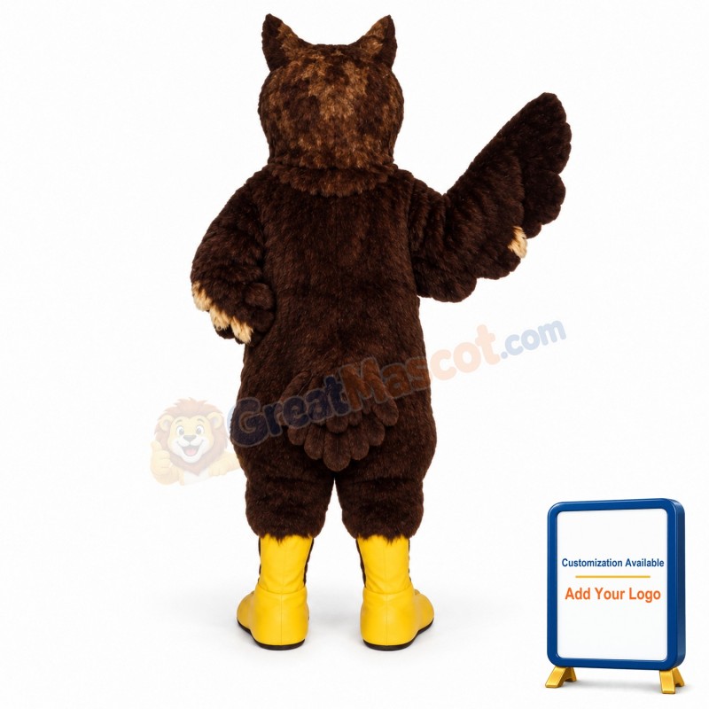 Black Owl Mascot Costume