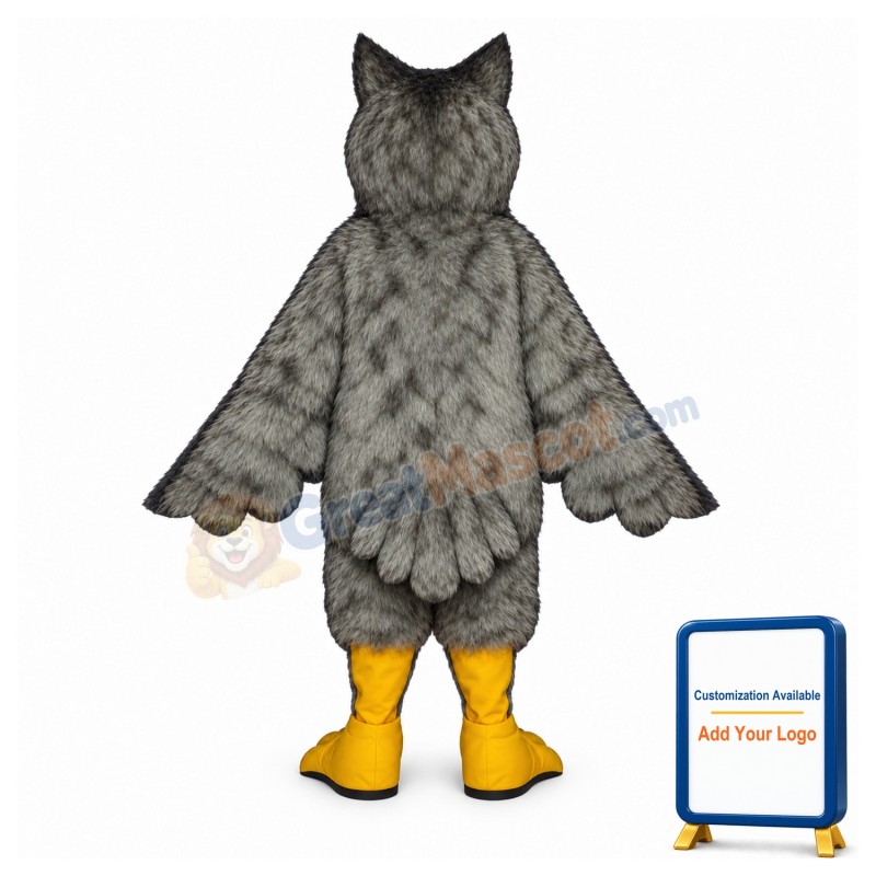 Grey Owl Mascot Costume