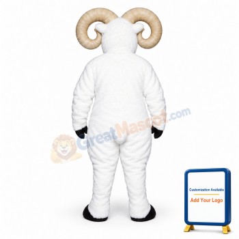 White Ram Mascot Costume
