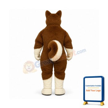 Brown Husky Mascot Costume