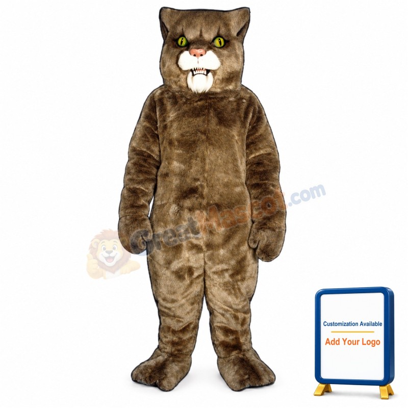 Brown Wildcat Mascot Costume