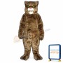 Brown Wildcat Mascot Costume