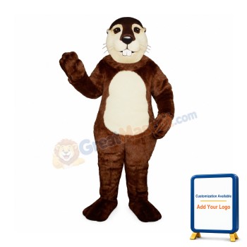 Fat Beaver Mascot Costume