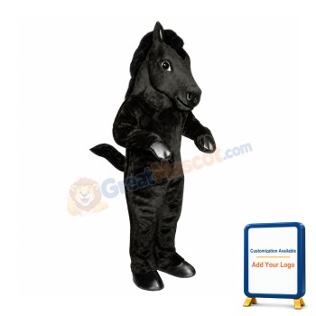 Black Mustang Mascot Costume