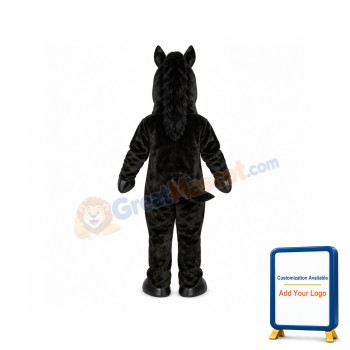 Black Mustang Mascot Costume