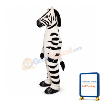 White Zebra Mascot Costume