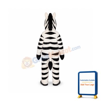 White Zebra Mascot Costume