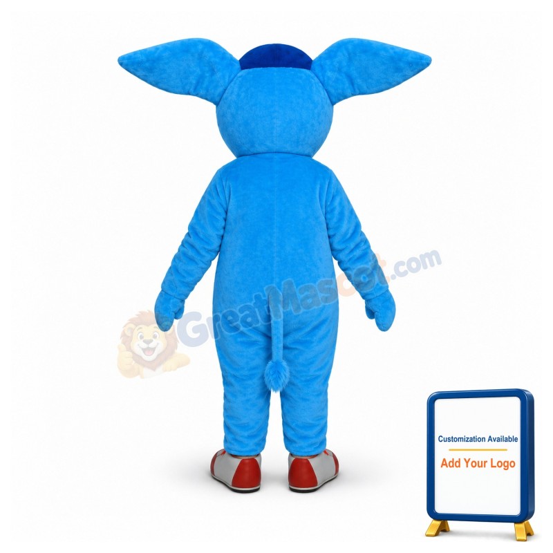 Blue Aardvark Mascot Costume