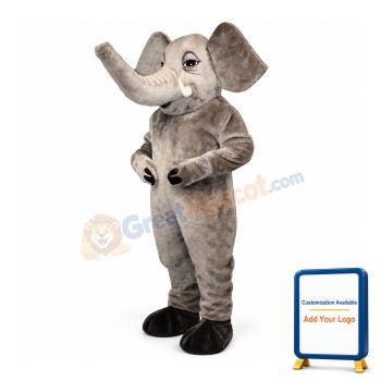 Tusked Elephant Mascot Costume
