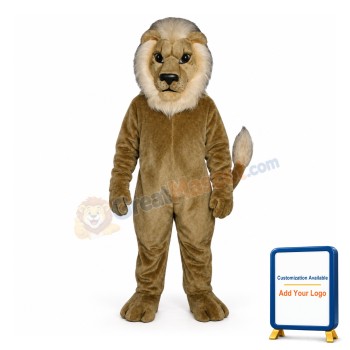 Blonde Lion Mascot Costume