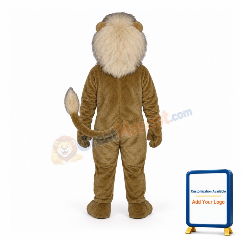 Blonde Lion Mascot Costume