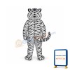 White Tiger Mascot Costume