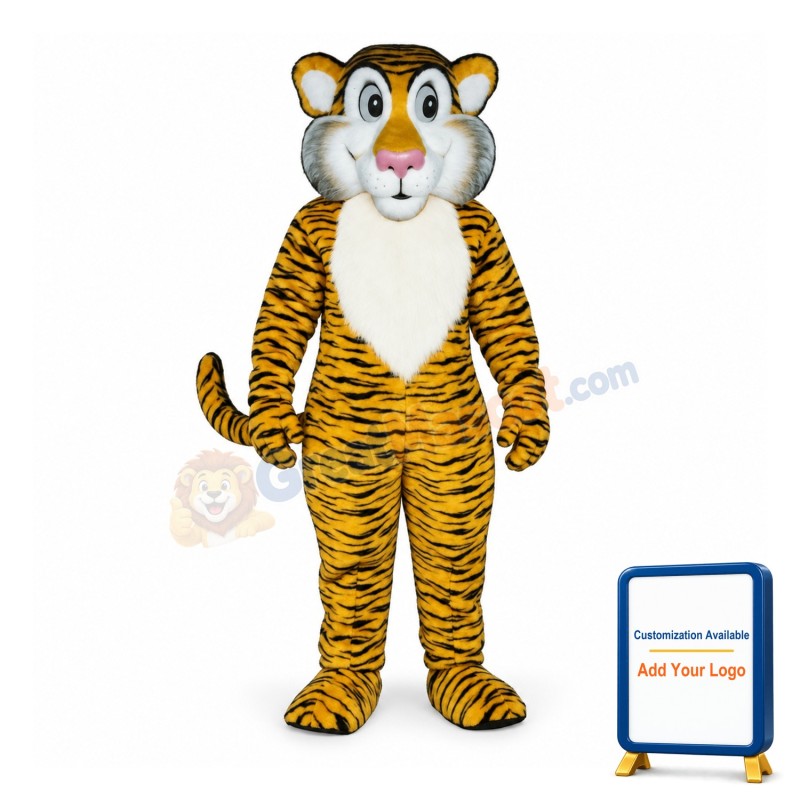 Shy Tiger Mascot Costume