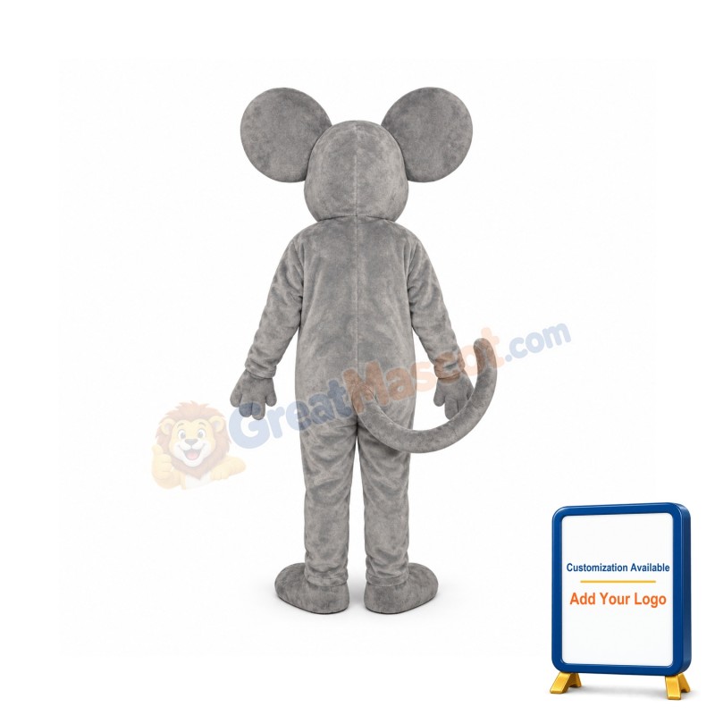 Gray Mouse Mascot Costume