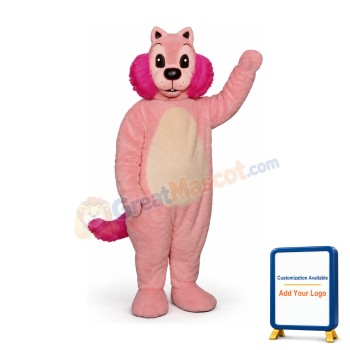 Pink Mink Mascot Costume