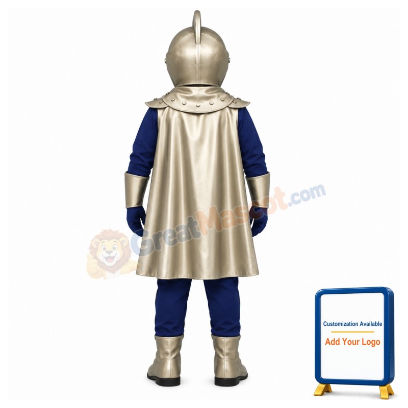 Silver Knight Mascot Costume
