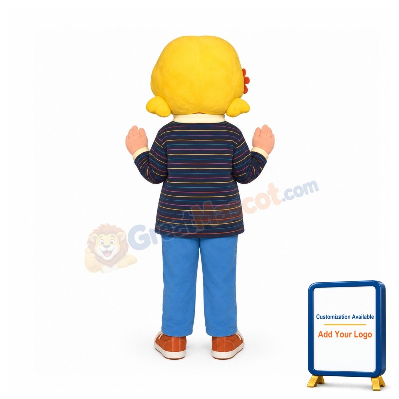 Yellow Hair Girl Mascot Costume