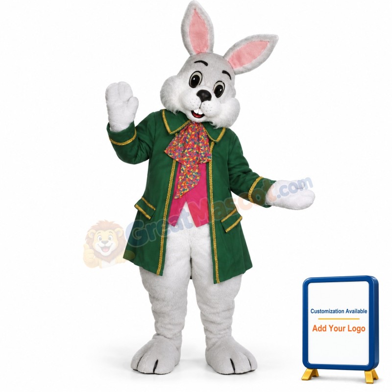 Wendell Rabbit-Green Mascot Costume