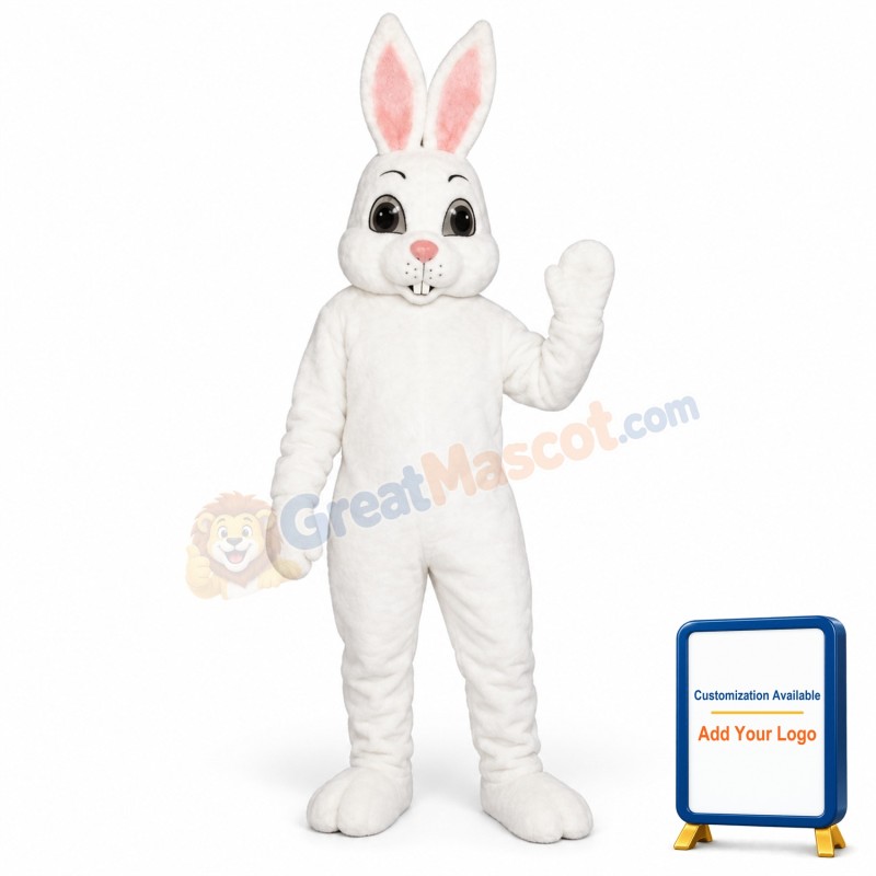 White Bunny Mascot Costume