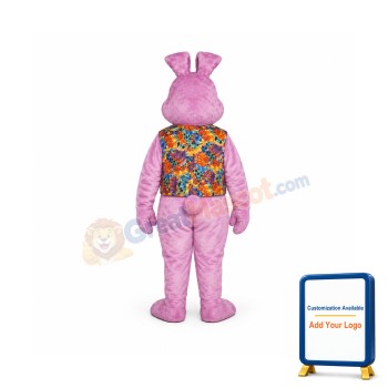 Lavender Louie Vest Bunny Mascot Costume
