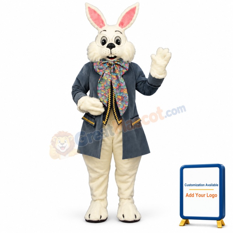 Wendell Rabbit-Blue Mascot Costume