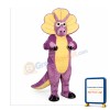 Purple Triceratops Dinosaur Mascot Costume