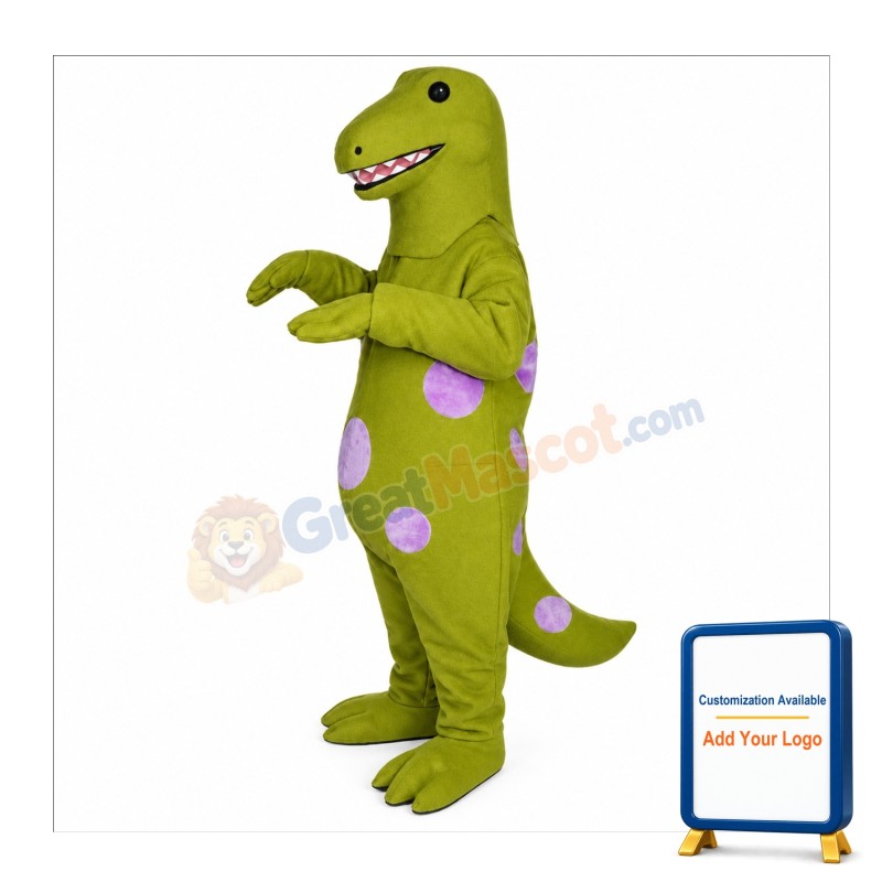 Green Dinosaur Mascot Costume