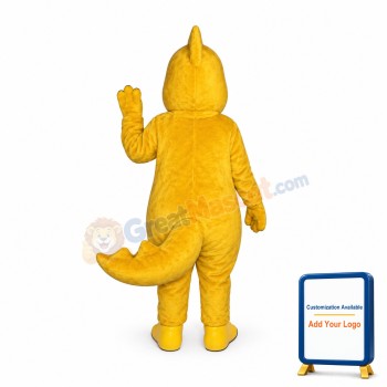 Cute Yellow Dinosaur Mascot Costume