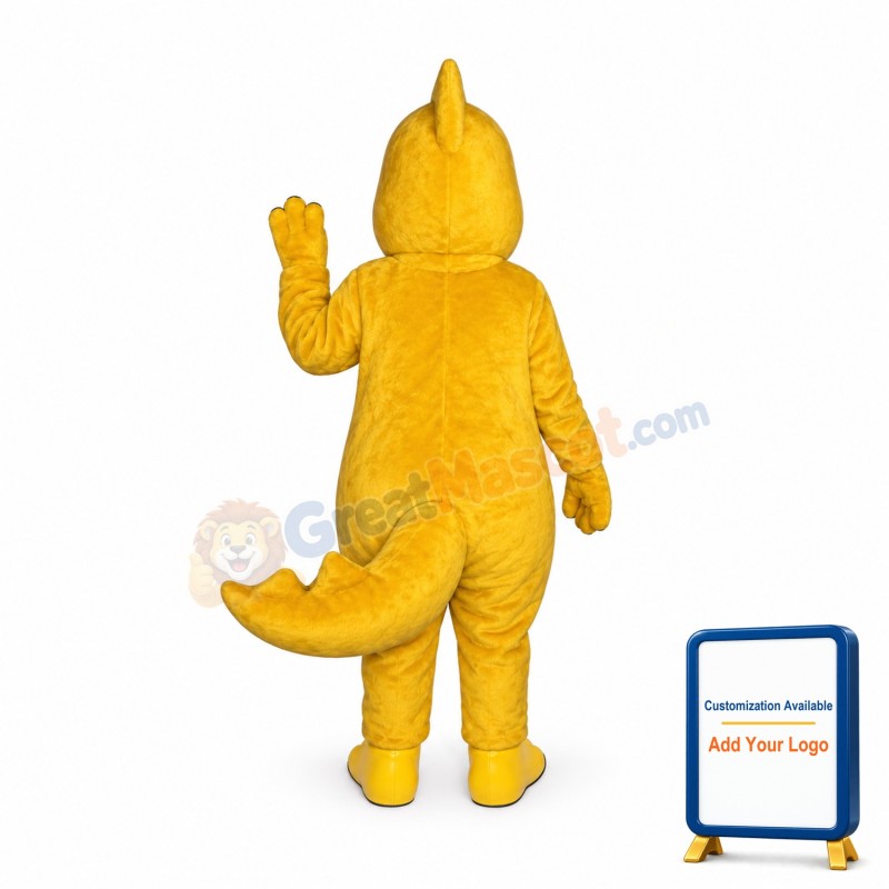 Cute Yellow Dinosaur Mascot Costume