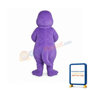 Purple Dinosaur Mascot Costume