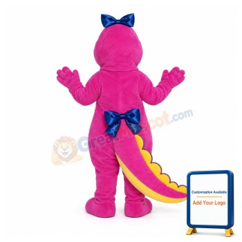 Dinah Dinosaur Bows Mascot Costume