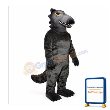 Black Dino Mascot Costume