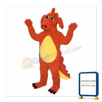 Red Dragon Mascot Costume