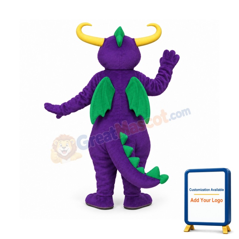 Horned Dragon Mascot Costume