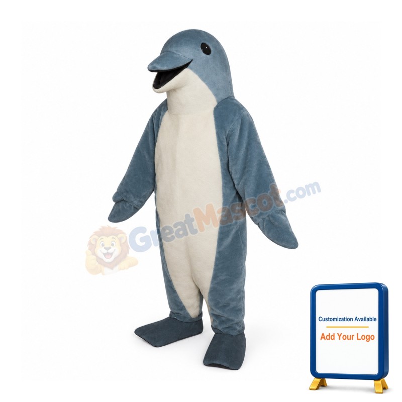 Light Blue Dolphin Mascot Costume