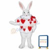 White Rabbit with Jacket Mascot Costume