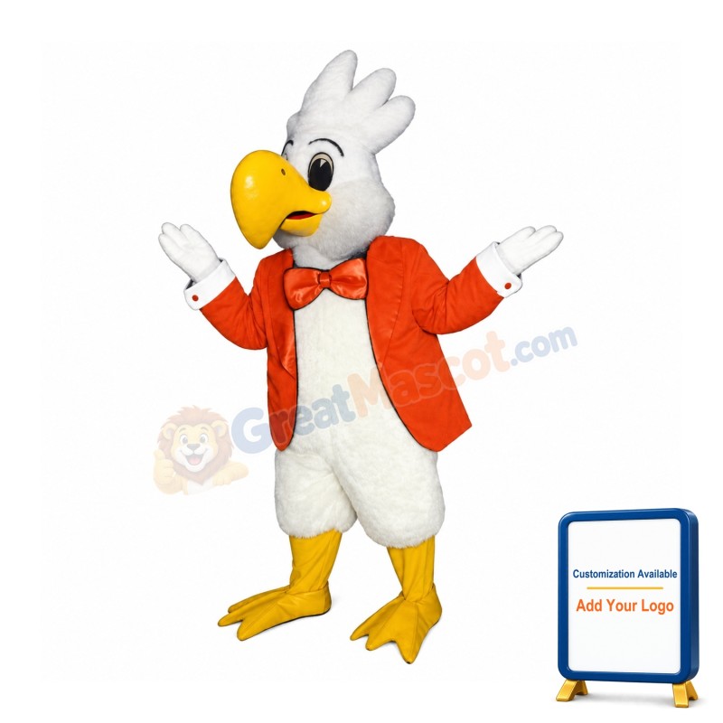 Cockatoo Jacket Bowtie Mascot Costume