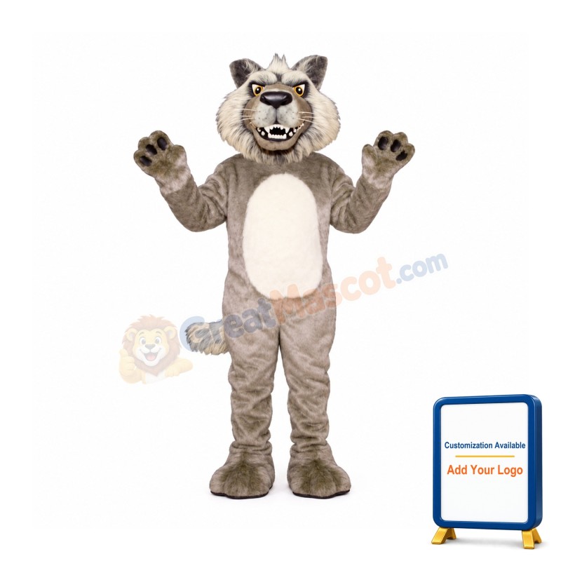 Growling Wolf Mascot Costume