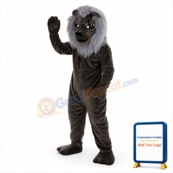 Old Black Lion Mascot Costume