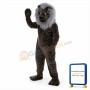 Old Black Lion Mascot Costume