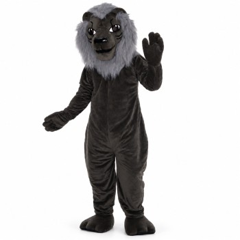 Old Black Lion Mascot Costume