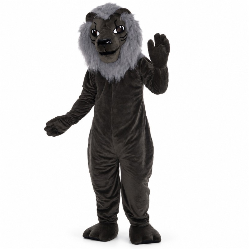 Old Black Lion Mascot Costume