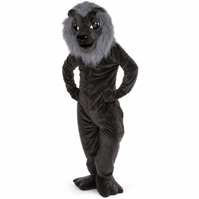 Old Black Lion Mascot Costume