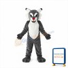 Grey Power Cat Wildcat Mascot Costume